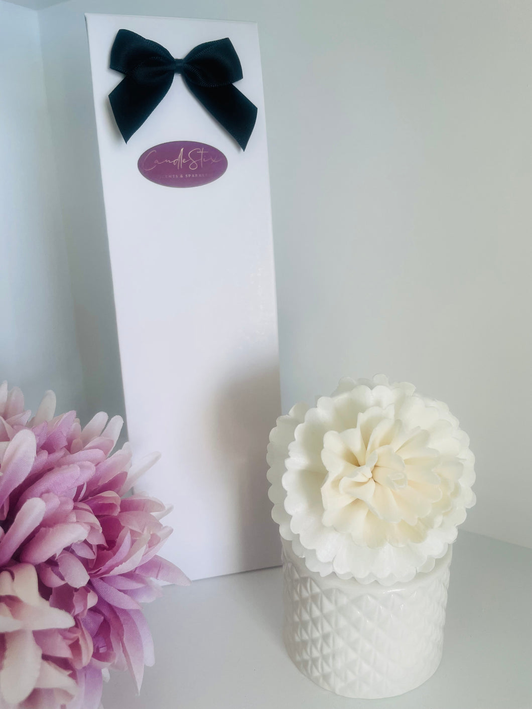 Ceramic Patterned Marigold Reed Diffuser 100ml - Select your scent