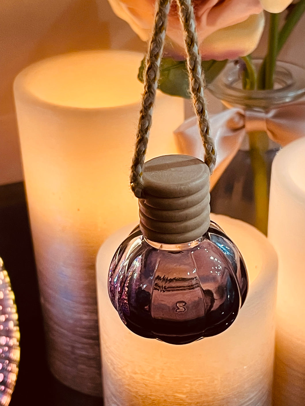 Car Freshener tinted bauble with free refill scent